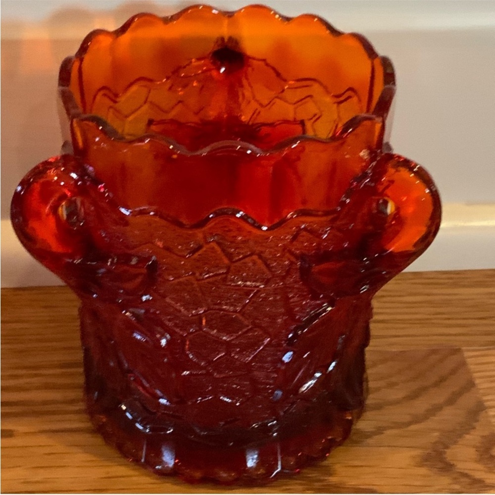 Moser Spooner Amberina Red Vintage Glass